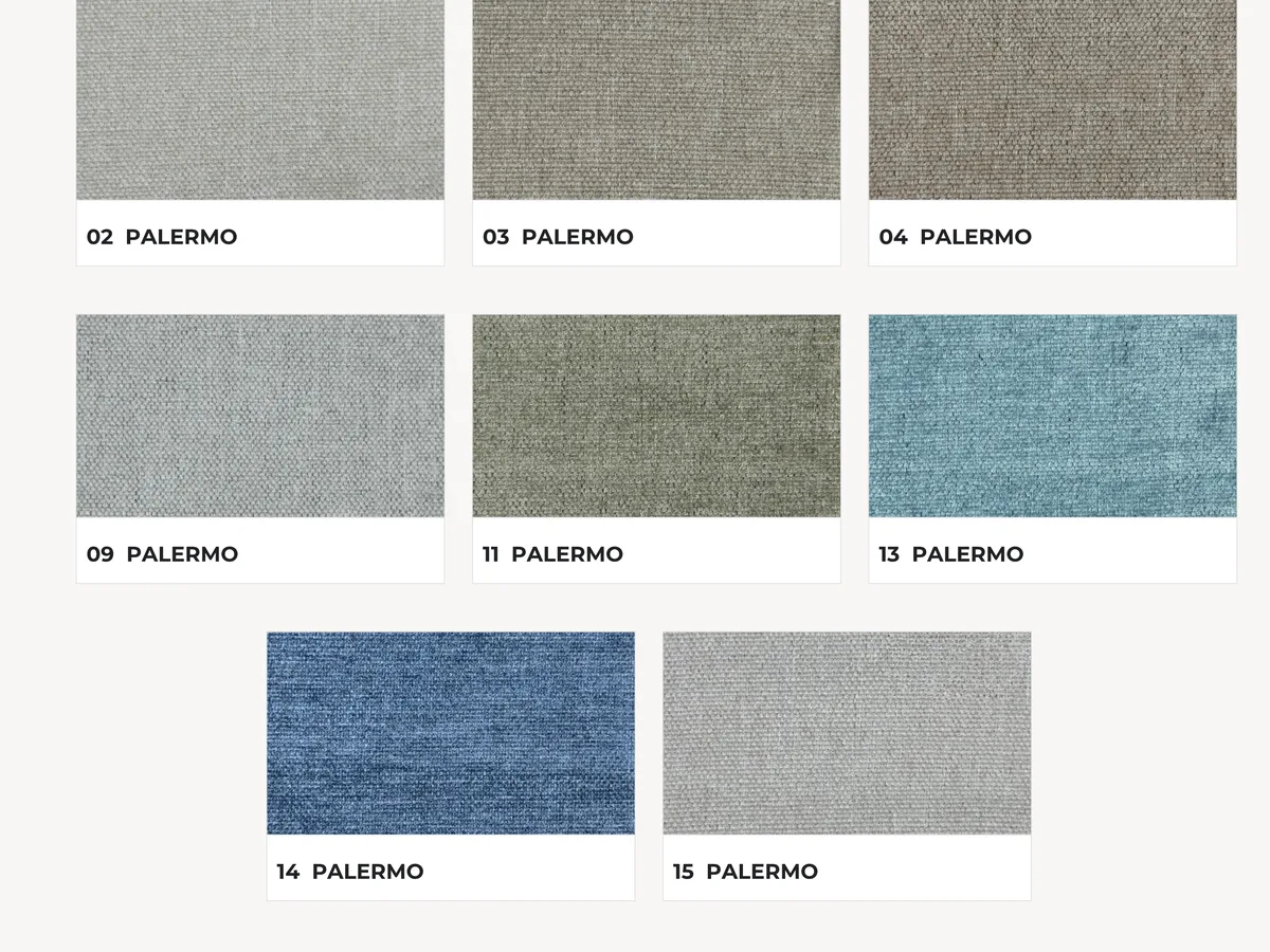 Colores de la colección de tela Palermo