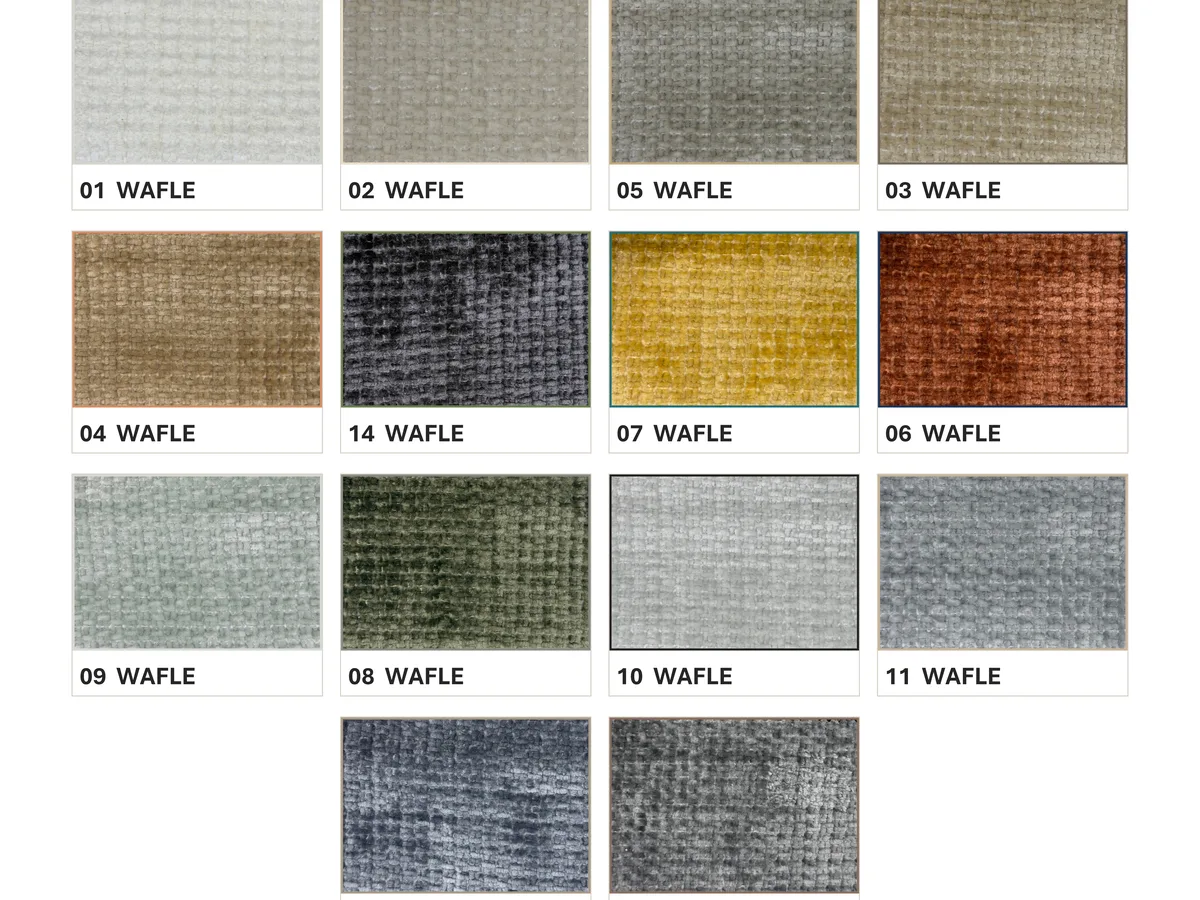 Colores de la colección de tela Wafle